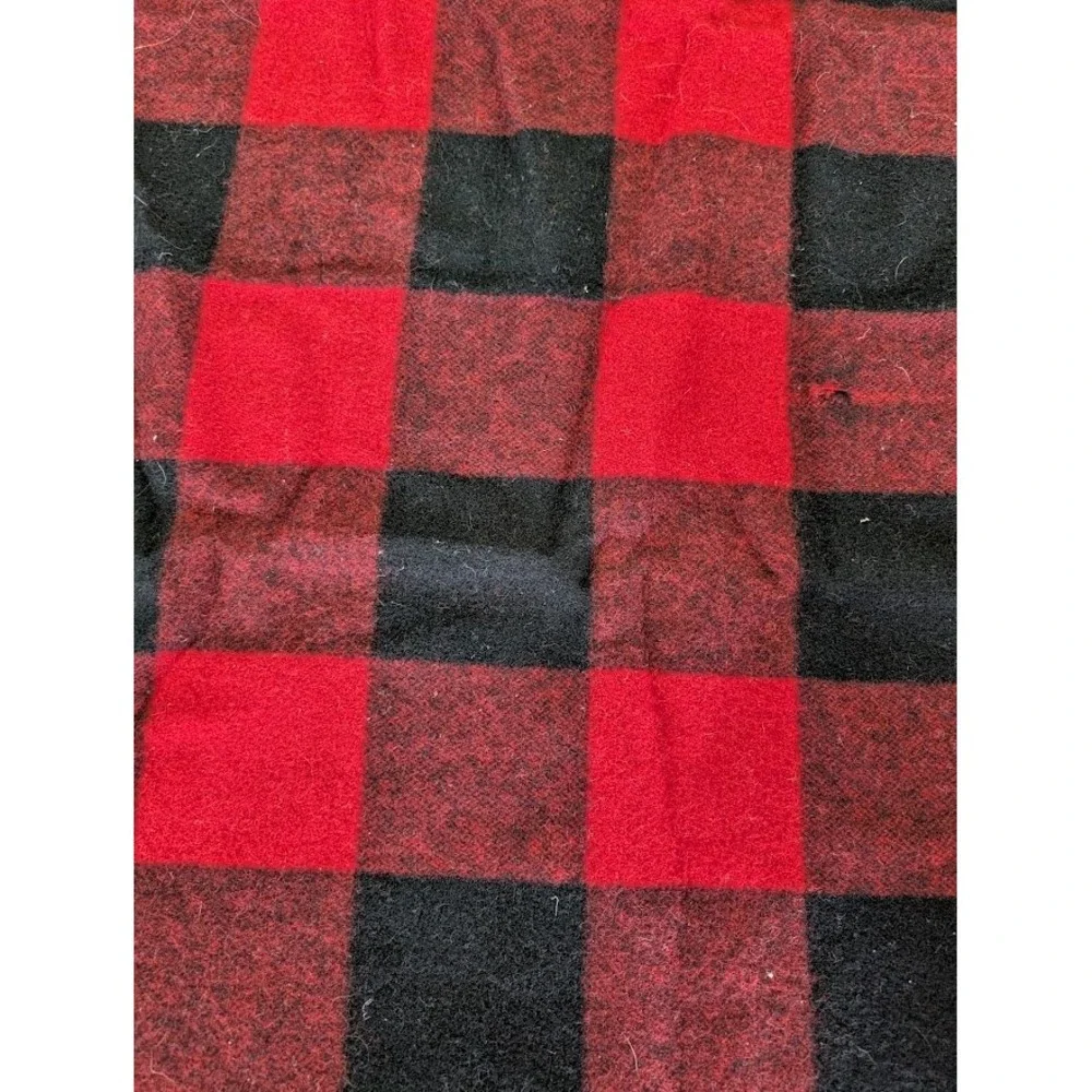 Woolrich Buffalo Plaid Wool Throw Blanket 72x57 Checkered Cabin Farmhouse Picnic